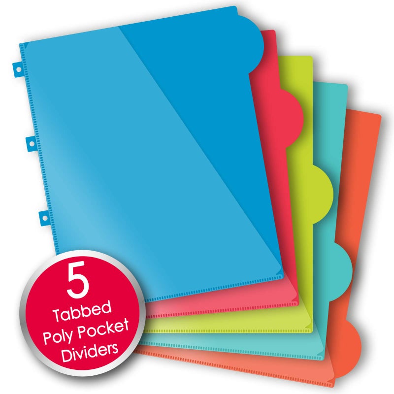 iScholar iQ+ 5-Subject Poly Cover Wirebound Notebook, College Ruled, 11 x 8.5 Inch Sheet Size, 200 Sheets, Teal (59906-TL) - Image 5